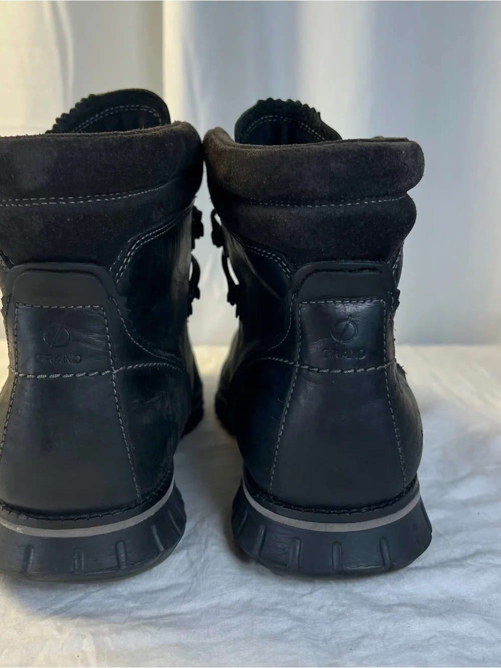 Cole Haan ZeroGrand Hiker Boots Waterproof Black Leather C30403 Men’s sz11.5W